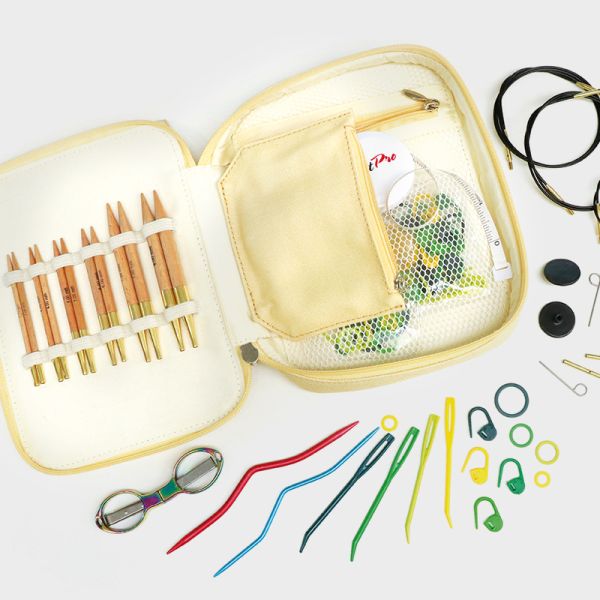 Beginner Set - Basix Beech Special Interchangeable Needles- 10cm (4
