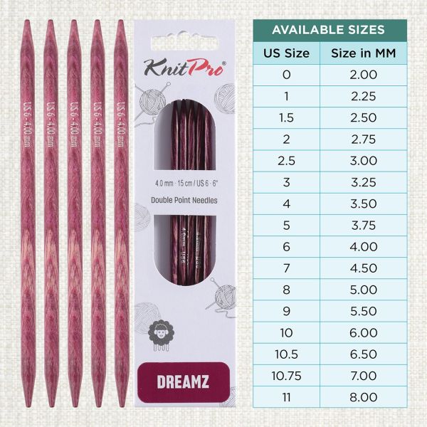 Dreamz Double Pointed Needles
