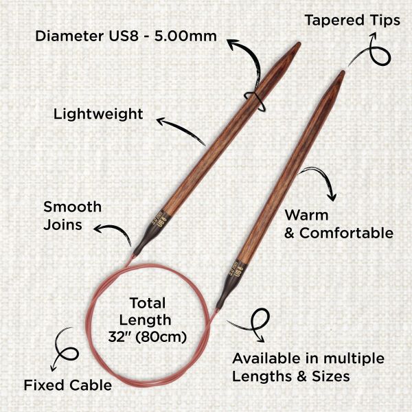 Ginger Fixed Circular Needles