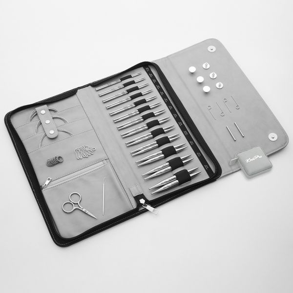 Ferri KnitPro Mindful Punte Corte Ferri Circolari Prym KNITPRO Set Mindful, Punte Corte In Acciaio Inox Accessori, Art. 36310DE, Edizione Tedesca, Blu & Ecru Ferri Circolari 20 Cm Ferri Doppia Punta