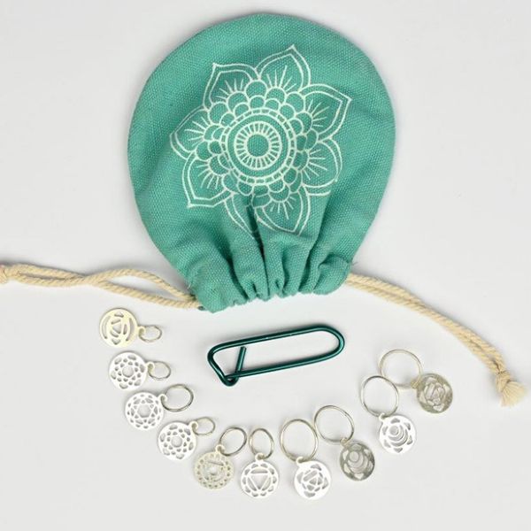 Sterling Silver Plated Chakra Stitch Markers