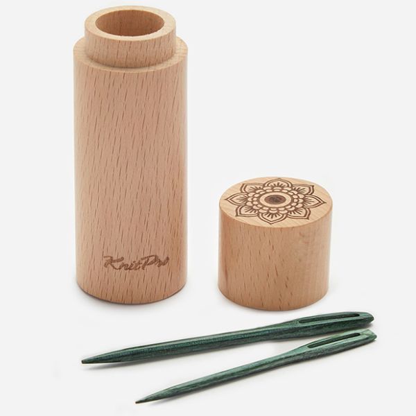 TEAL WOODEN DARNING NEEDLES