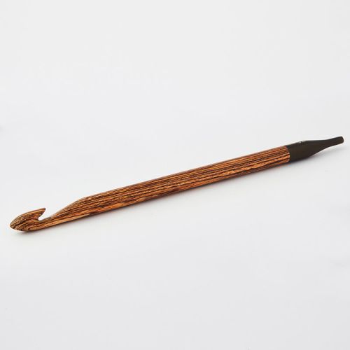 KnitPro Ginger Afghan/Tunisian Crochet Hook - US Size N (10mm), Birch Wood - View #11