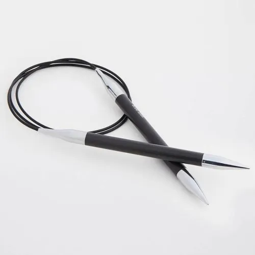 【KOOLOSET】Side Zipper Round Knit Karbonz Fixed Circular Knitting Needles | KnitPro