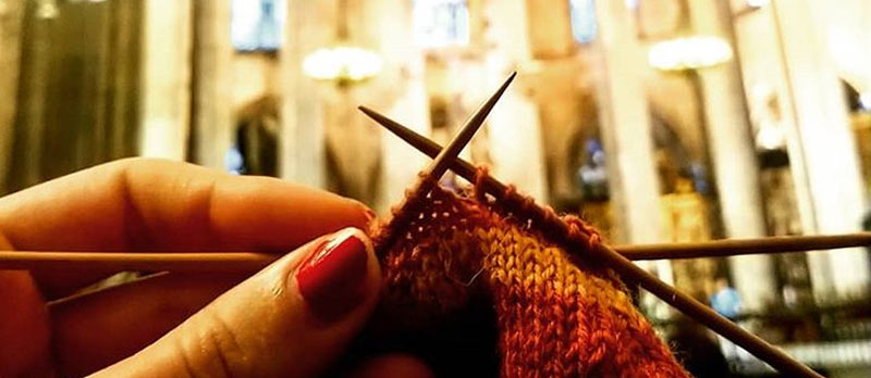 Knitting in public