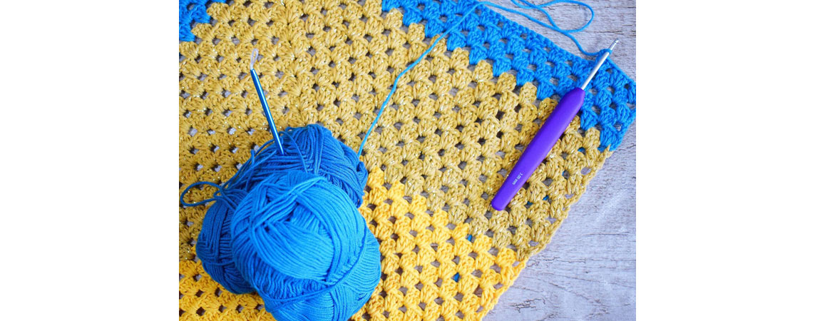 Colourful Granny Square Pencil Skirt