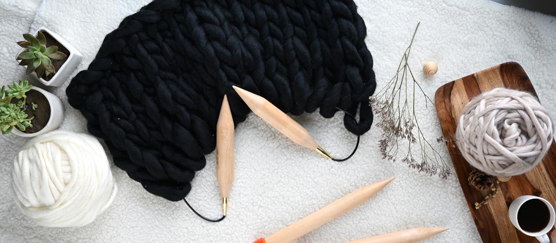 How to knit a really chunky blanket (without damaging your wrists)