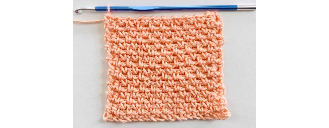 Moss Stitch Knit Washcloth in Easy Steps