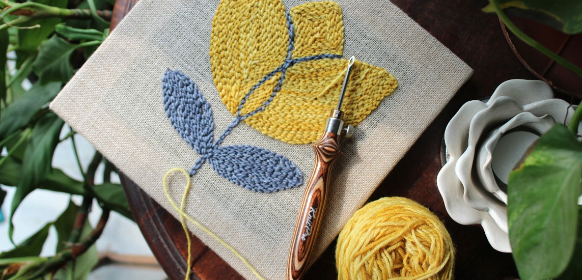 Easy Punch Needle Art: How to Make a Modern Floral Pattern