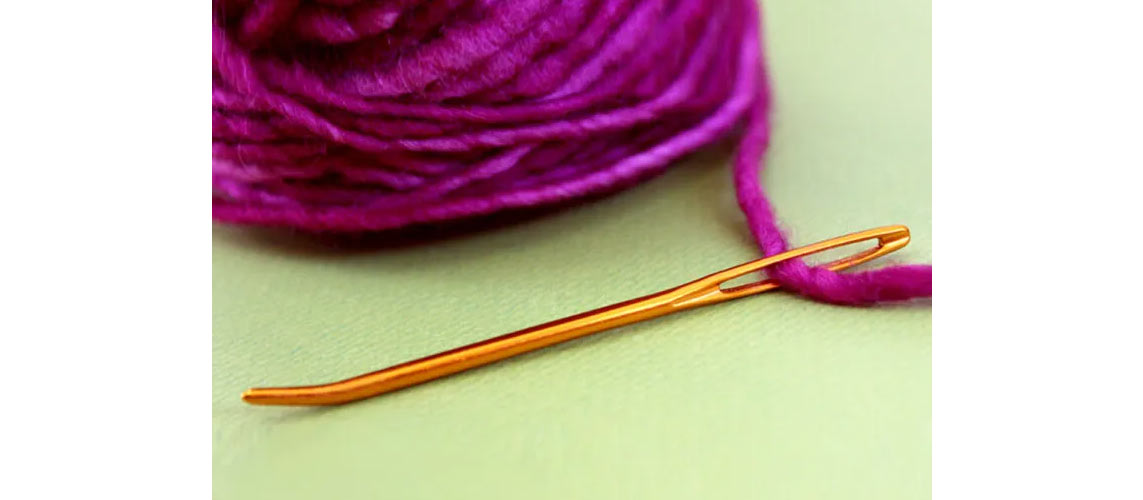 Weave in ends with a tapestry needle 