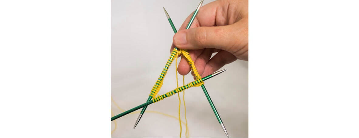 Using double pointed needles