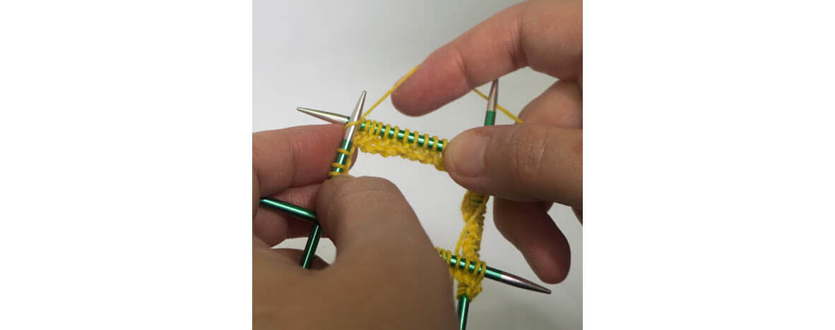 Using double pointed needles