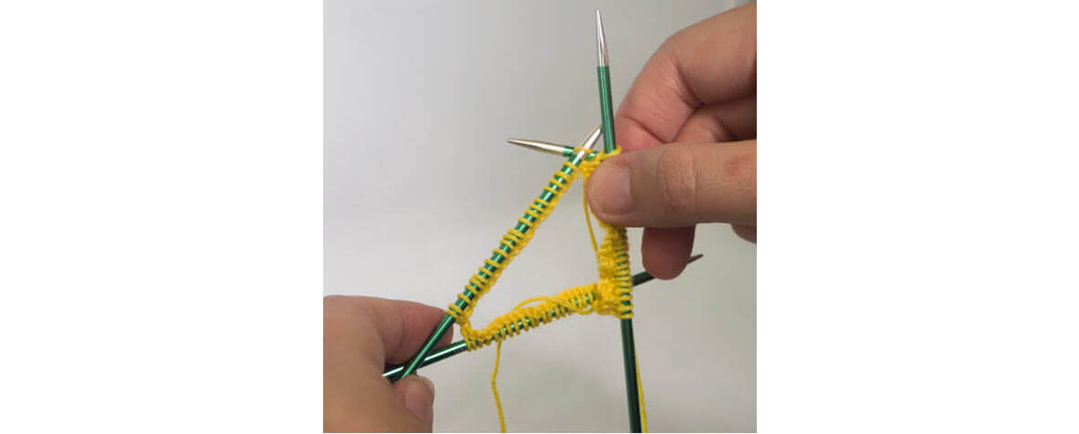 Using double pointed needles