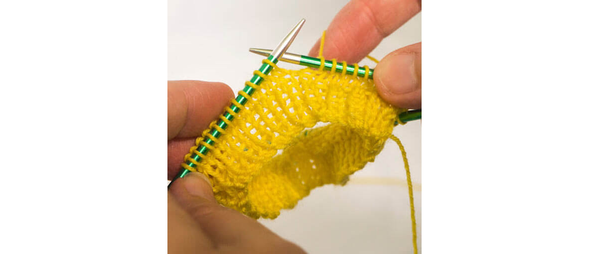 Using double pointed needles