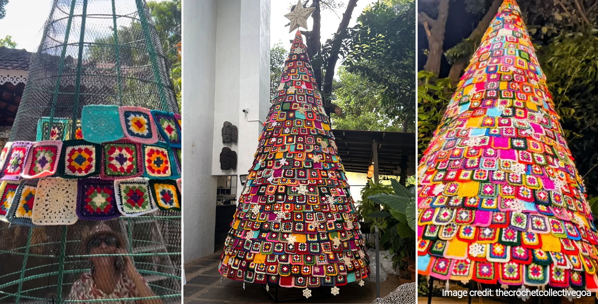 Crochet Inspiration: Goa's Stunning 18-Foot Granny Square Christmas Tree