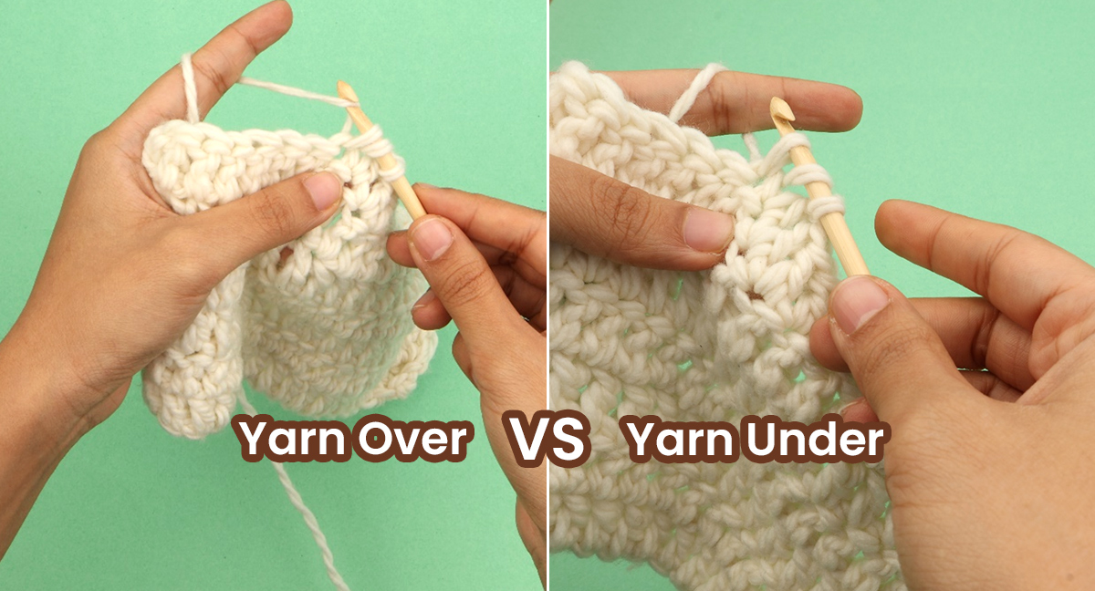 Урок вязания крючком: сравнение вязания галочками и крестиками