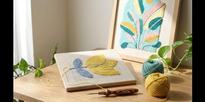 Punch Needle Cushion Cover Pattern: A Floral Design for Spring