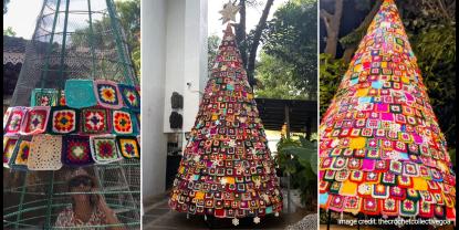 Crochet Inspiration: Goa's Stunning 18-Foot Granny Square Christmas Tree