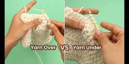 Урок вязания крючком: сравнение вязания галочками и крестиками