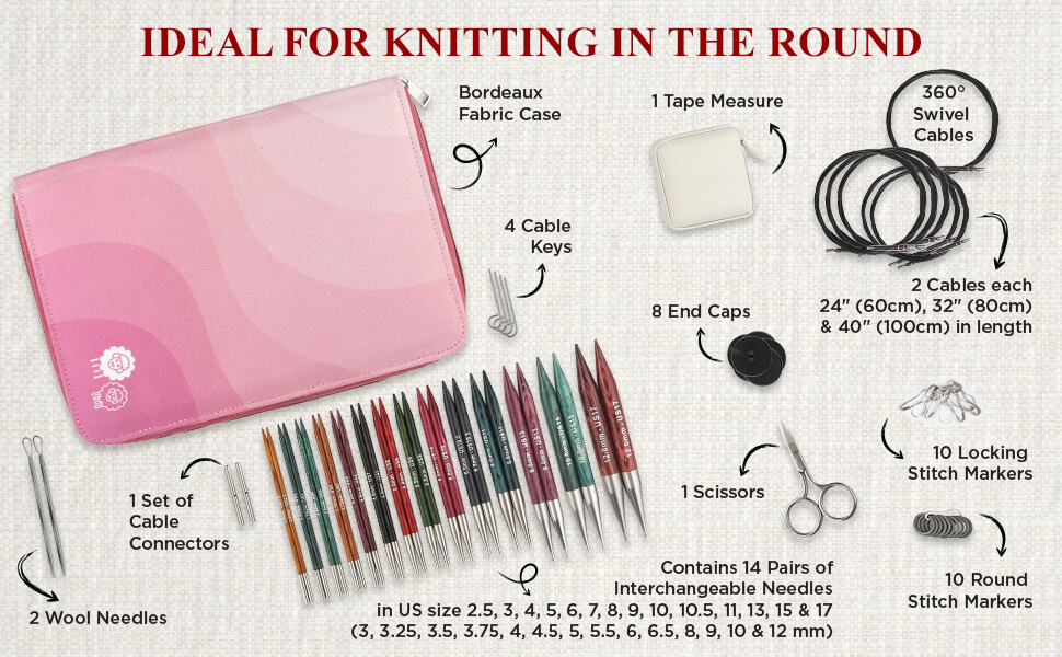 Knitpro Dreamz Interchangeable Needle Grande Set - 13cm (5 inch)