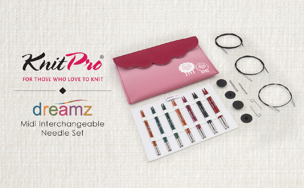 Knitpro Dreamz Interchangeable Needle Midi Set - 13cm (5 inch)