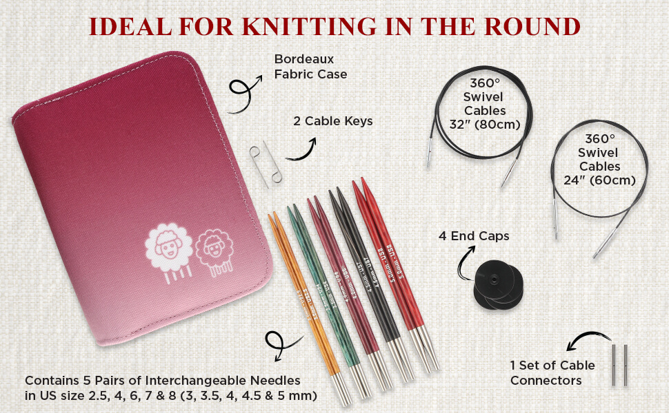 Knitpro Dreamz Interchangeable Needle Starter Set - 13cm (5 inch)