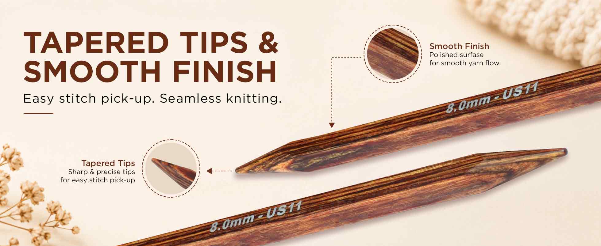 KnitPro Ginger Cubics Double Pointed Needles