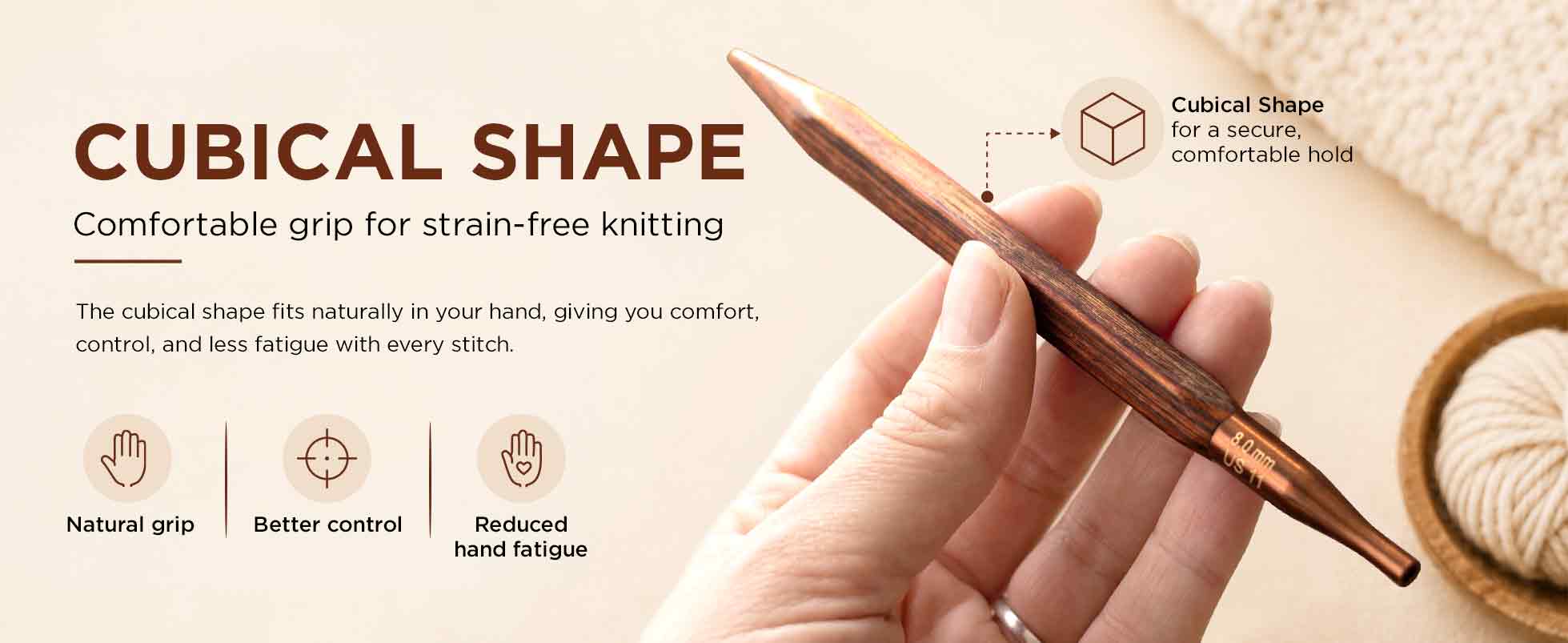 KnitPro Ginger Cubics Interchangeable Circular Needles