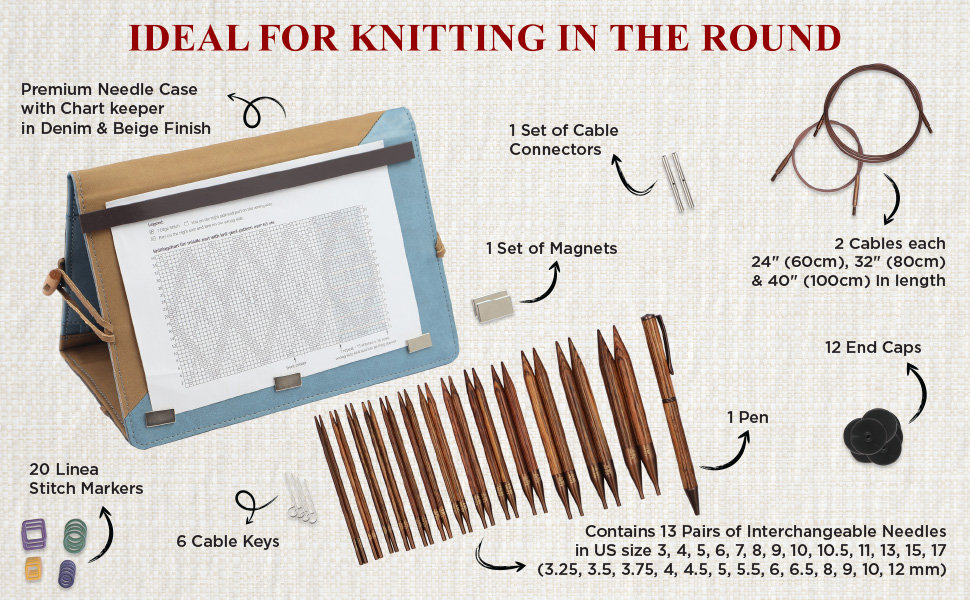 KnitPro Ginger Normal Interchangeable Needle Sets - 13cm (5”)
