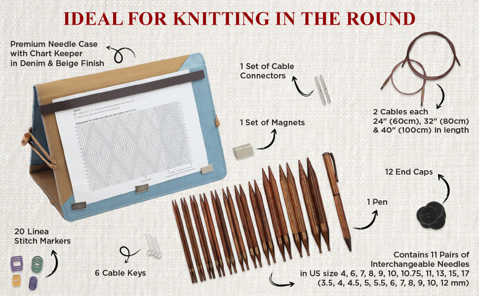 KnitPro Ginger Normal Interchangeable Needle Sets - 13cm (5”)