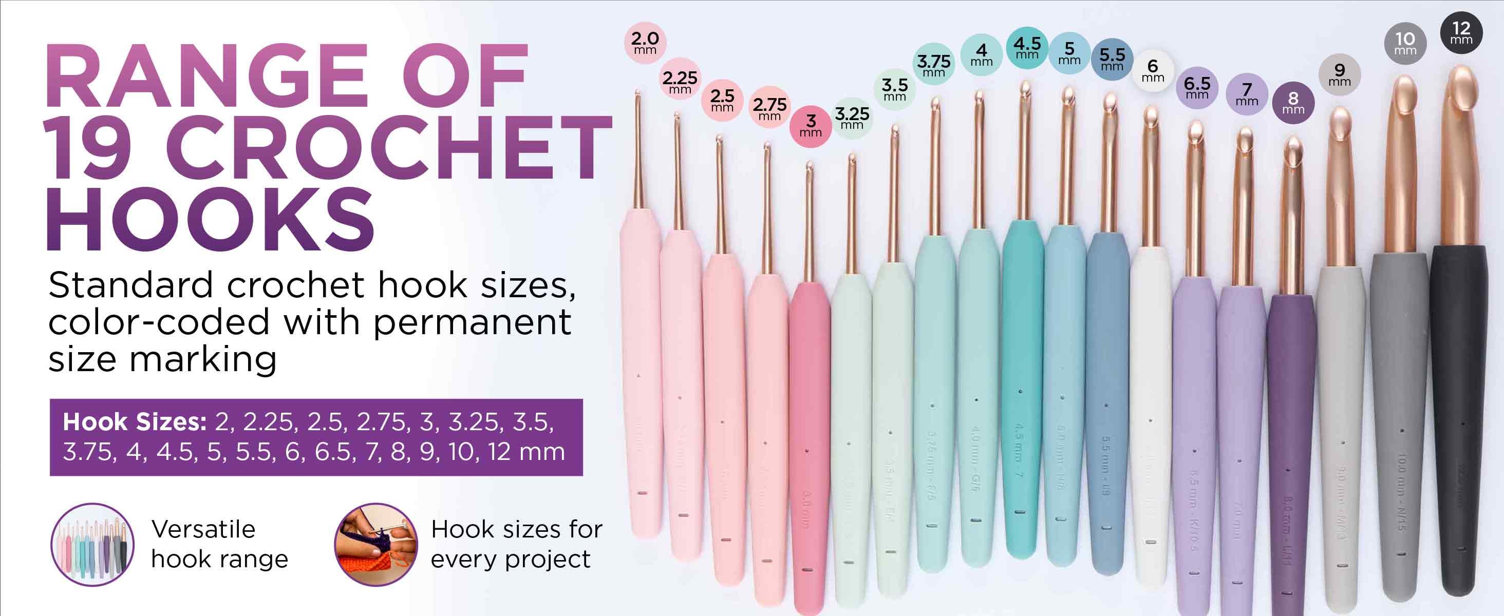 knitpro Vybe Single Ended Crochet Hooks