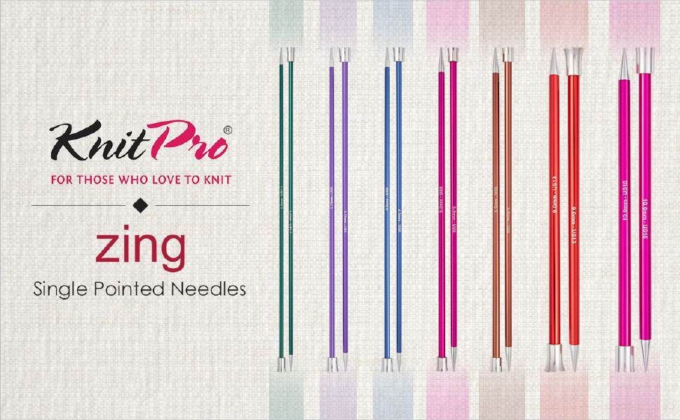 KnitPro Zing Single Pointed Needles