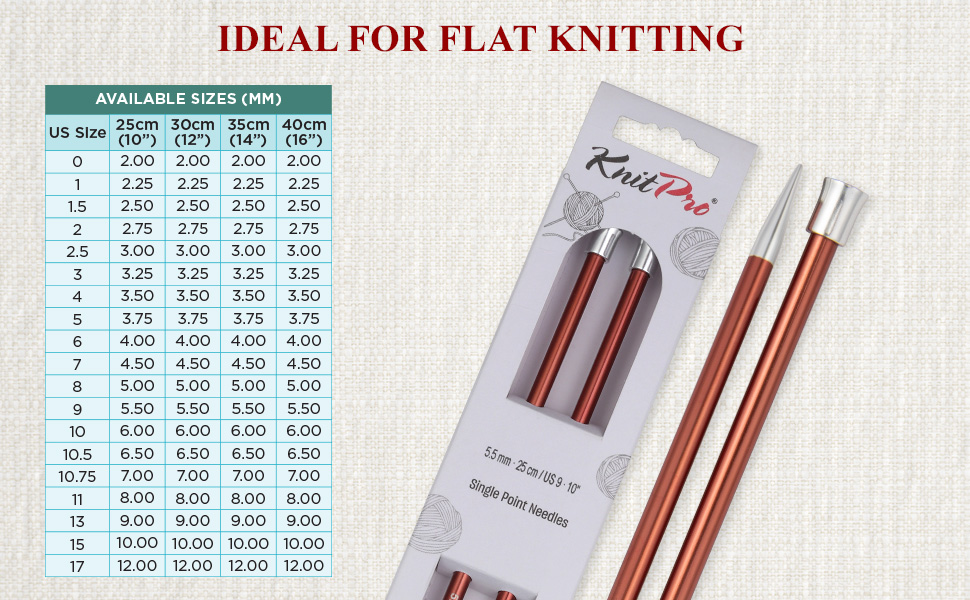 KnitPro Zing Single Pointed Needles