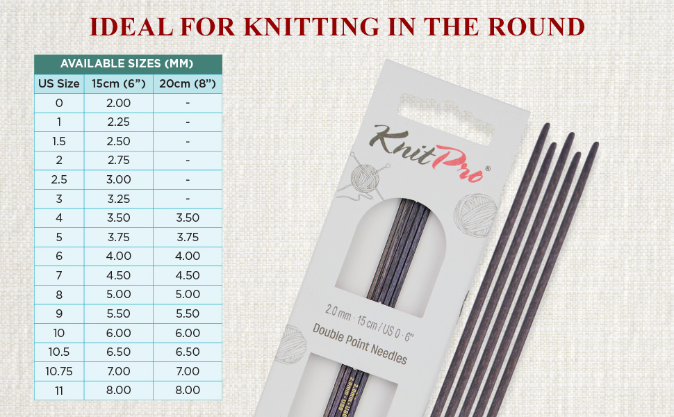 KnitPro J’adore Cubics Double Pointed Needles 